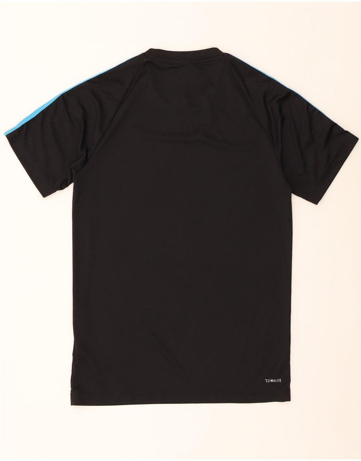 T-shirt Adidas Climalite da uomo piccola piccola in poliestere nero