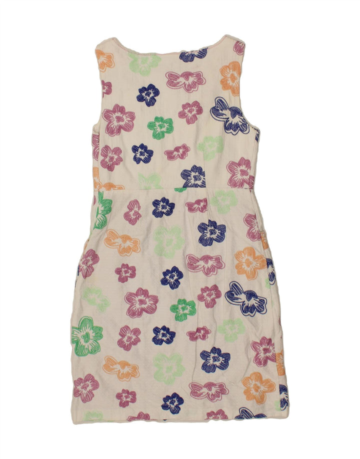 WHITE STUFF Womens Sheath Dress UK 10 Small White Floral Cotton Vintage White Stuff and Second-Hand White Stuff from Messina Hembry 