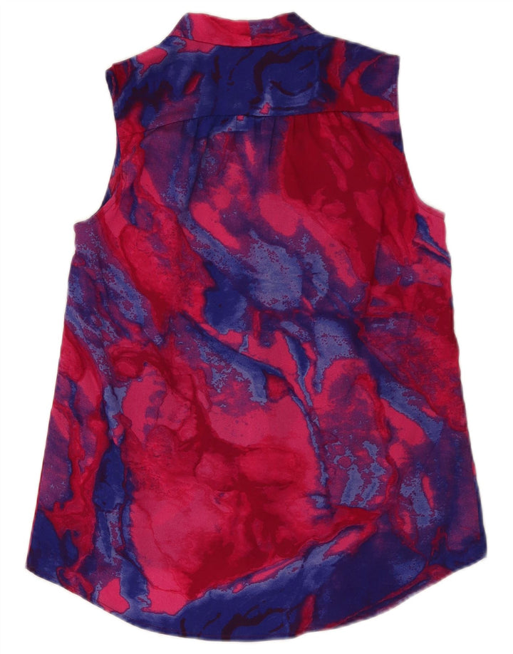 MOSSIMO Camicetta a camicia lunga oversize da donna UK 6 XS multicolore