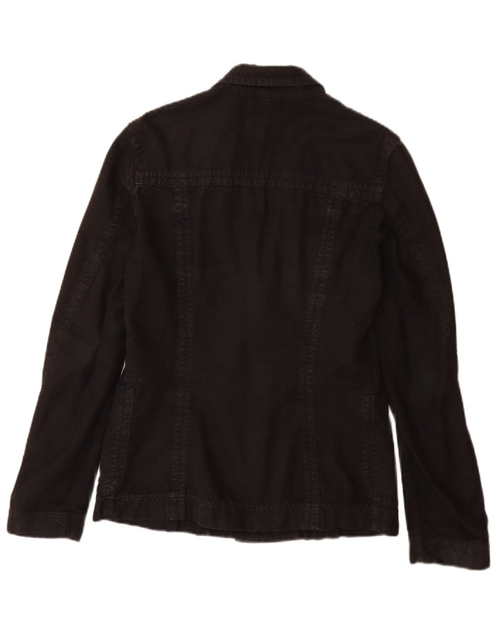 Giacca blazer a 2 bottoni da donna Calvin Klein Jeans UK 14 grande cotone nero
