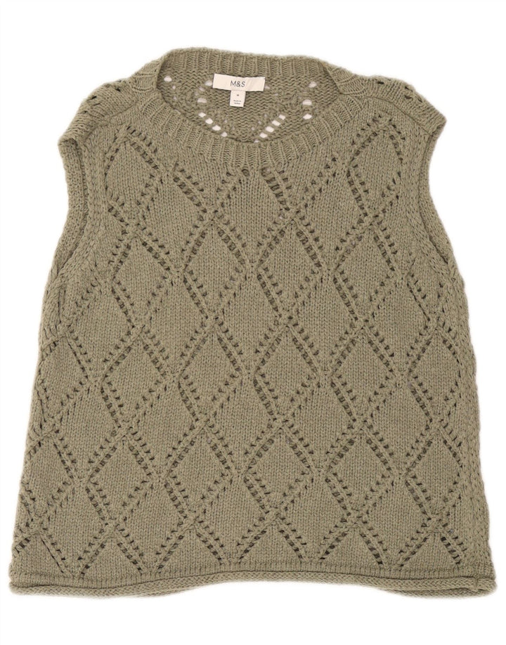 MARKS & SPENCER Canotta corta da uomo Canotta media kaki a rombi/cotone diamante