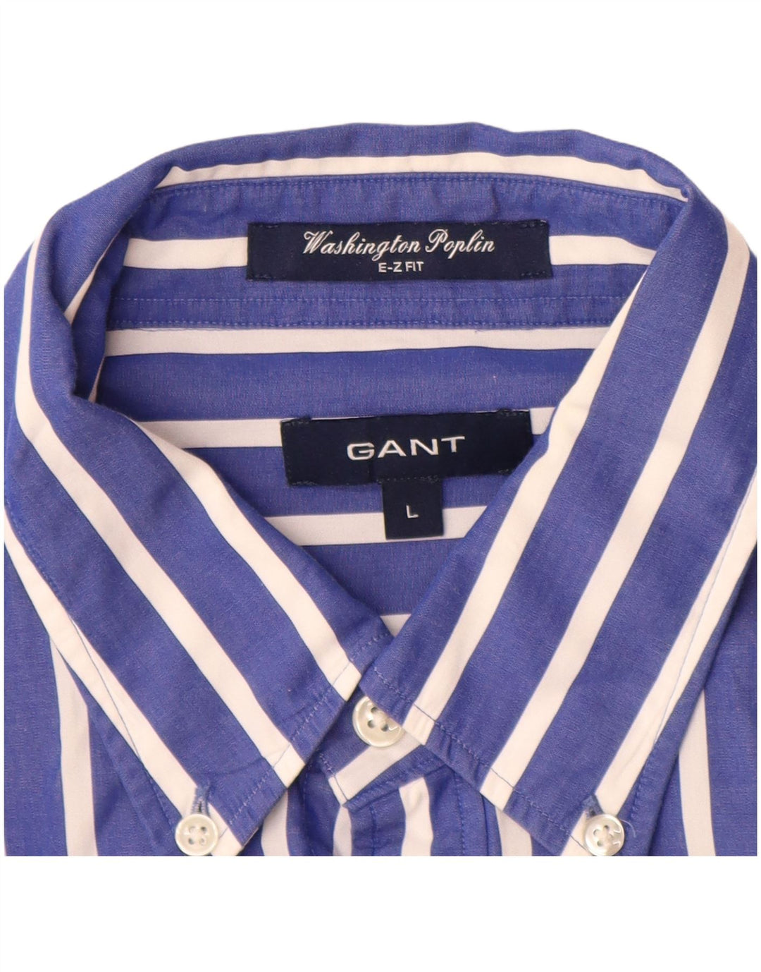 GANT Camicia da uomo E-Z Fit, cotone a righe grandi blu