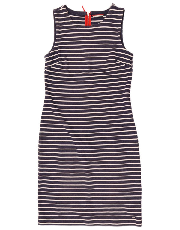 Abito tubino senza maniche da donna Tommy Hilfiger UK 14 Large Navy Blue Striped