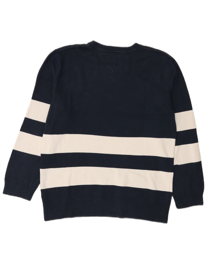 Maglione maglione girocollo grafico da uomo Tommy Hilfiger blu navy medio