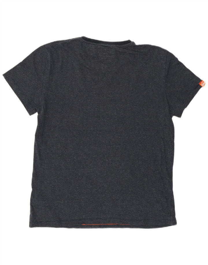 T-shirt da uomo Superdry Top 2XL cotone screziato blu navy