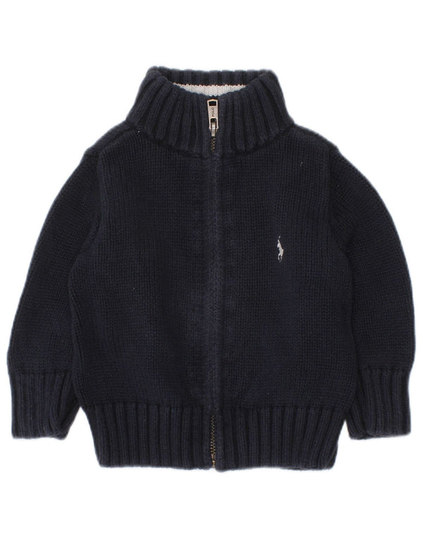 Polo Ralph Lauren Maglione cardigan per neonato 6-9 mesi in cotone blu navy