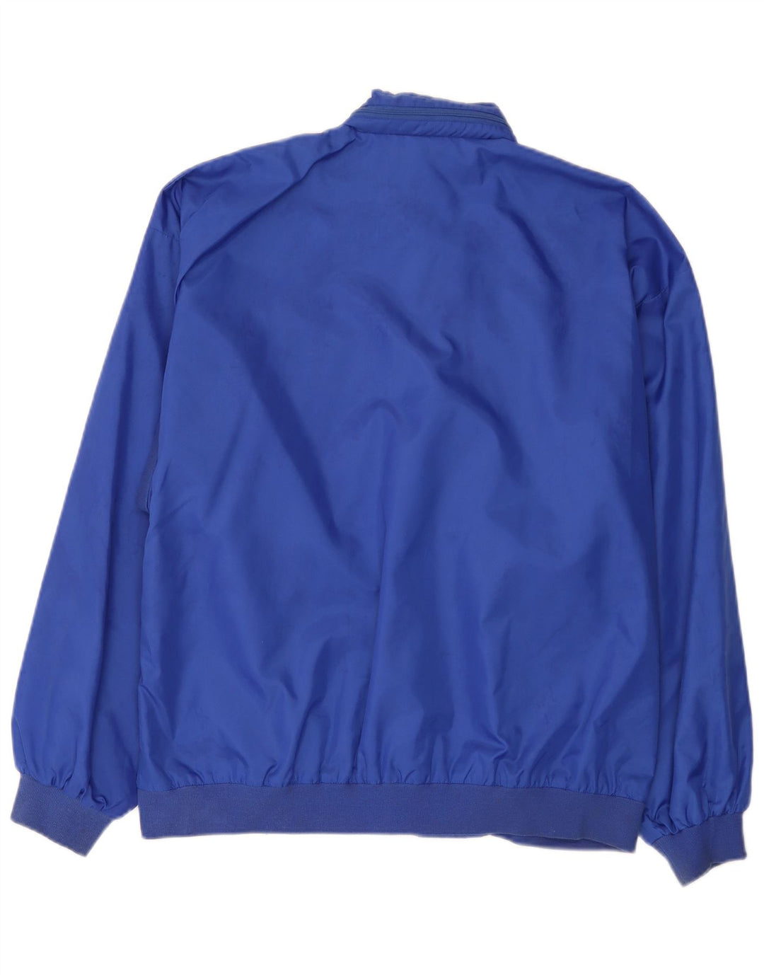 Giubbotto bomber con cappuccio vintage da uomo UK 38 nylon blu medio
