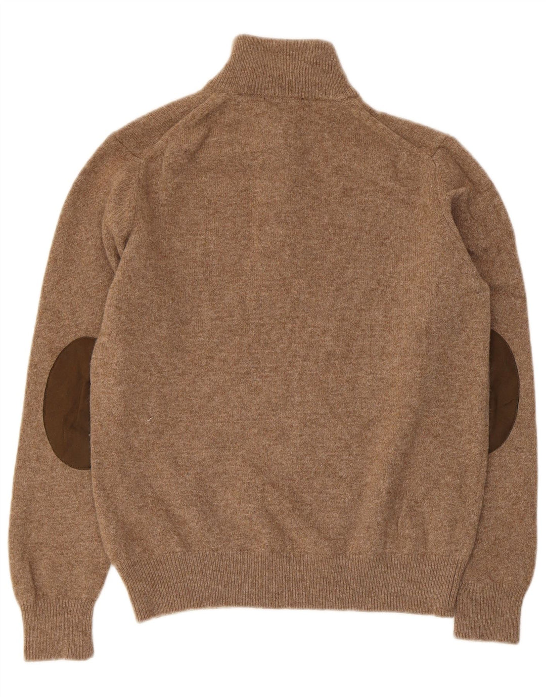 Maglione da donna con collo con zip Hackett UK 14 Lana d'agnello marrone medio