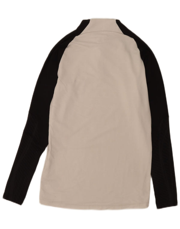 Top della tuta pullover slim da uomo Nike Dri Fit con zip e collo, piccola, bianca