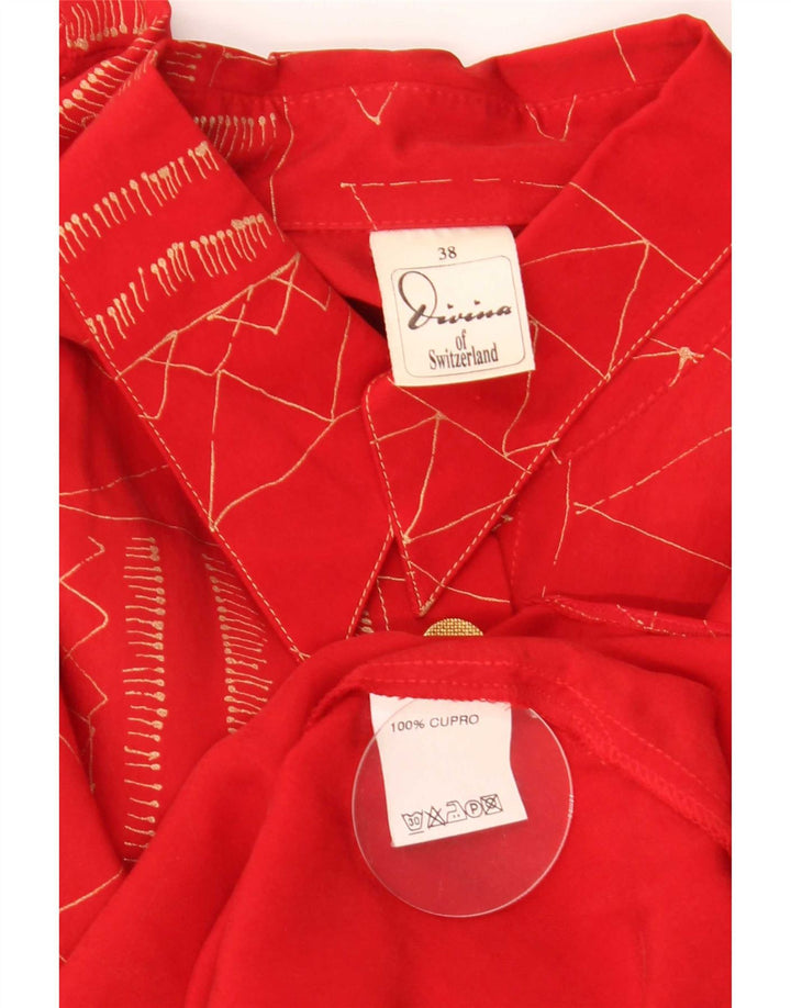 Camicetta da donna Divina EU 38 Cupro geometrico rosso medio