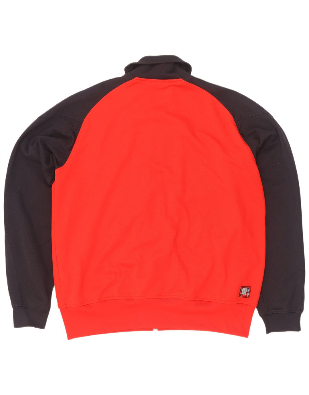 Giacca da ginnastica grafica da uomo Adidas 2XL rossa in cotone color block