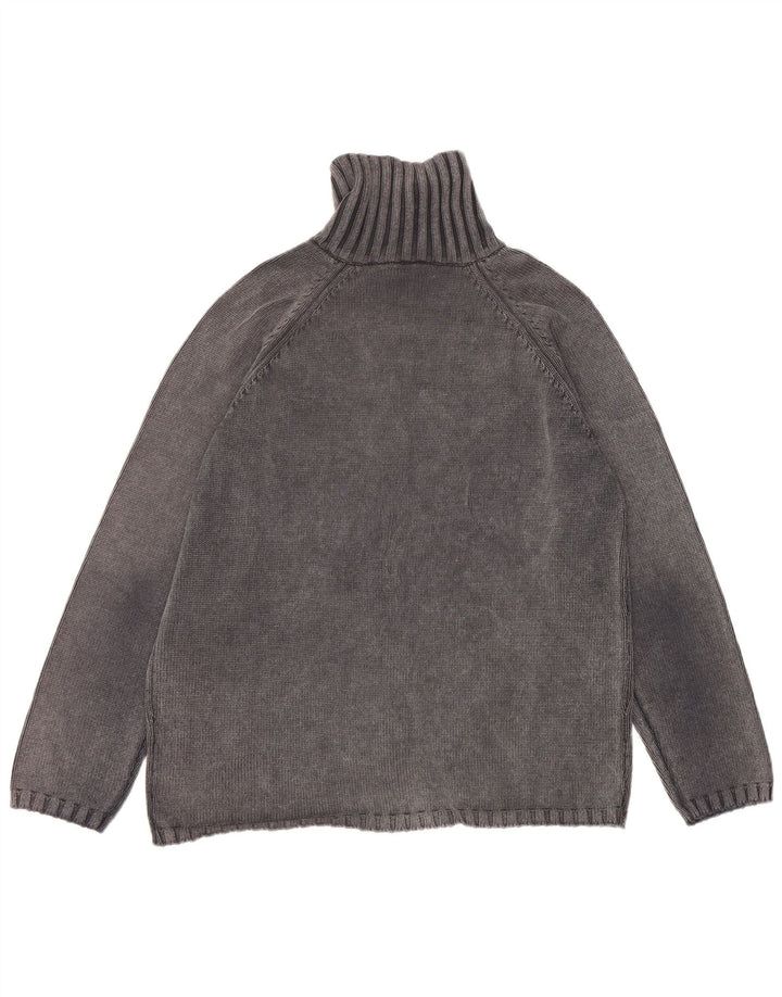 Maglione cardigan da uomo Zara grande in cotone grigio