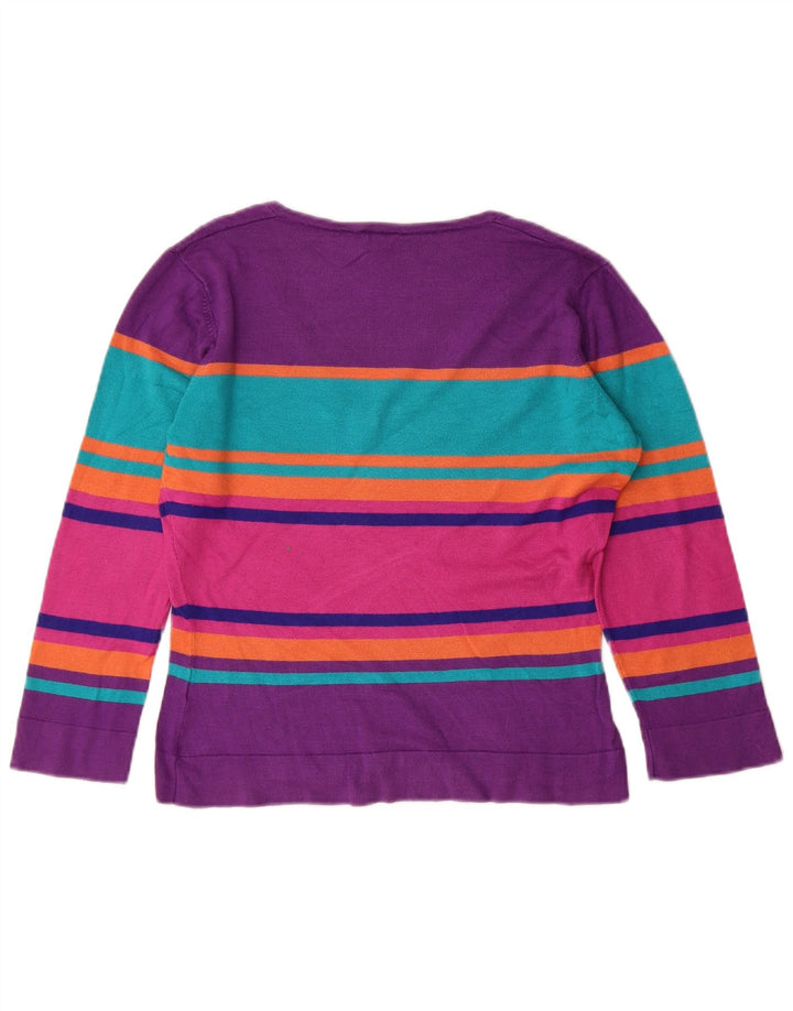 Maglione da donna con scollo a V Oasis UK 14 Viscosa medio multicolore
