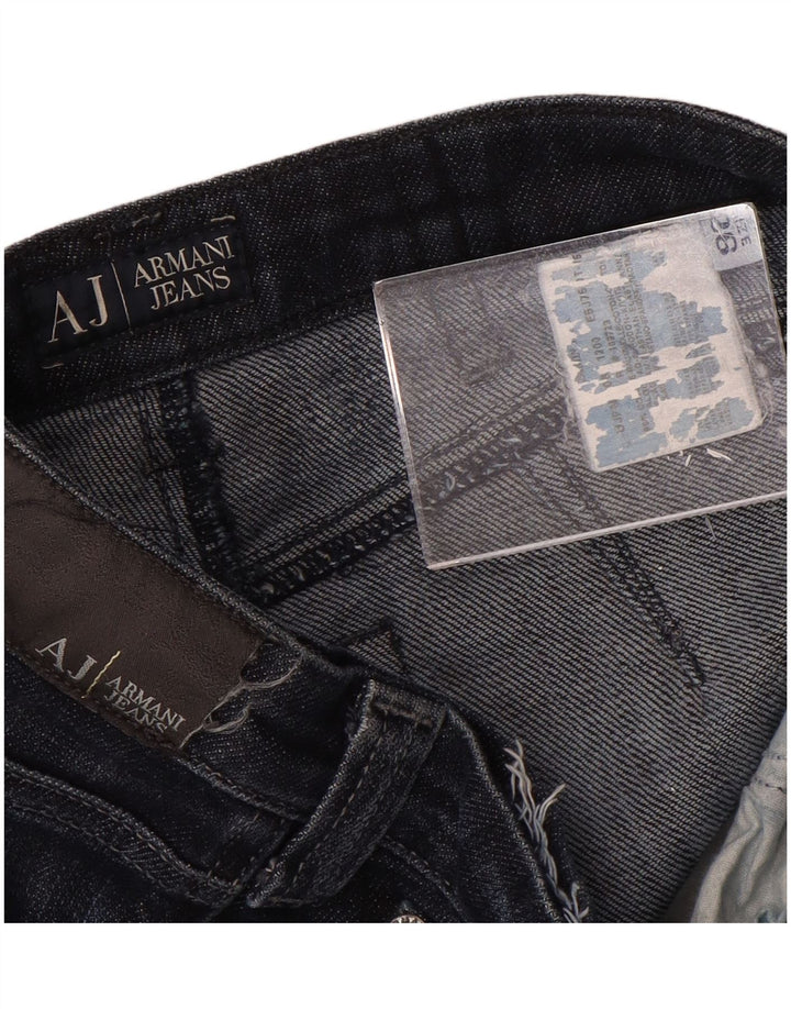 Jeans dritti da donna Armani W26 L32 cotone blu navy