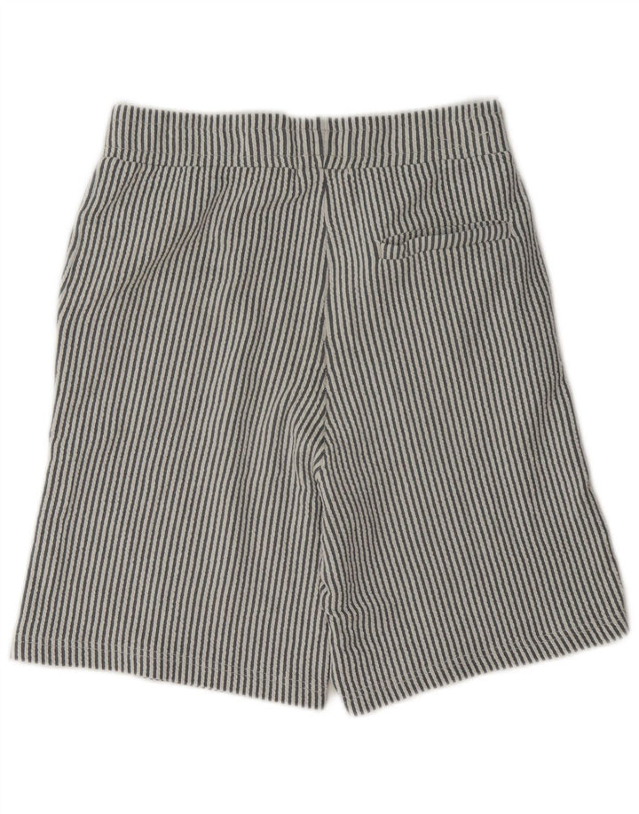 Pantaloncini casual da uomo Zara piccoli W30 in cotone gessato grigio