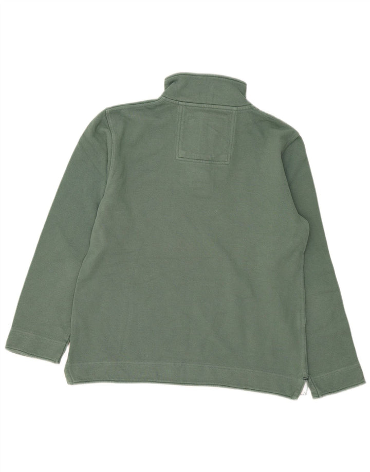 Crew Clothing Felpa da uomo con vestibilità regolare con zip 1/4 Verde medio