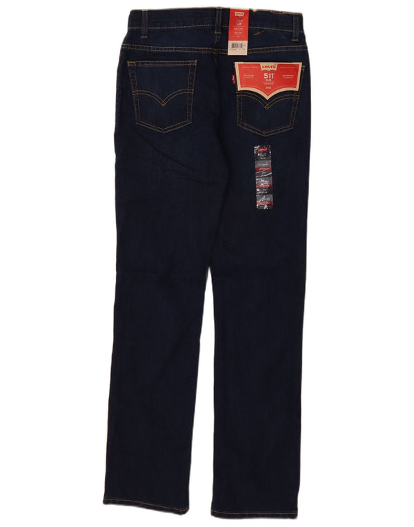Levi's Ragazzi 511 Jeans Slim 13-14 anni W26 L30 Cotone Blu Navy
