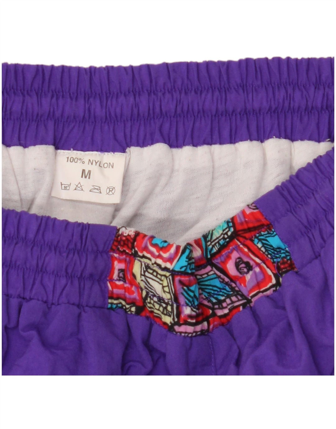 Pantaloni da tuta da donna VINTAGE Joggers UK 14 Medium Purple geometrico