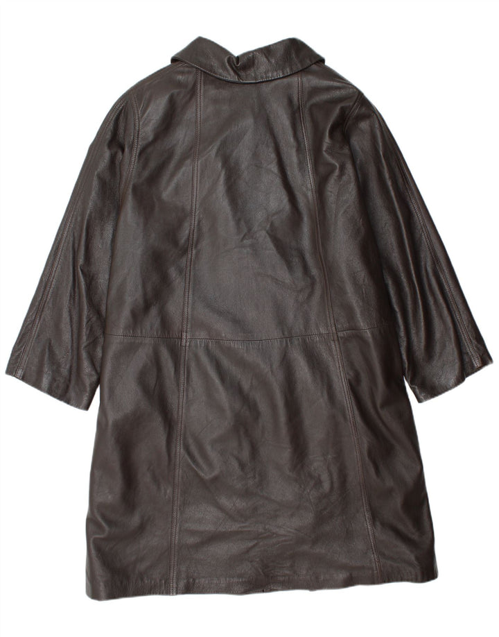 Cappotto Oversize in Pelle Donna Conbipel IT 48 XL Pelle Marrone