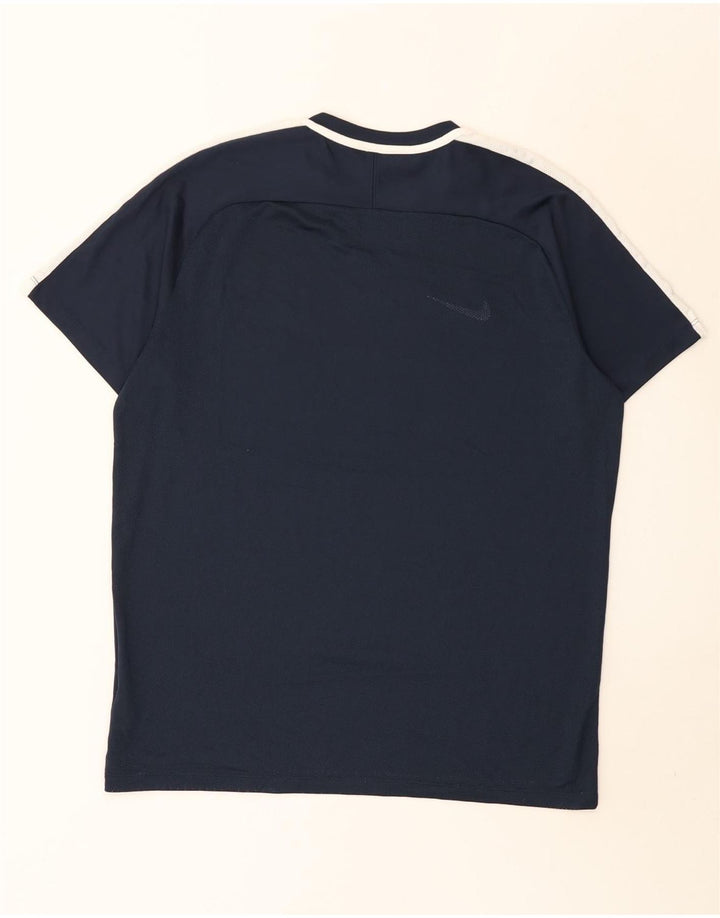 T-shirt Nike Dri Fit da uomo XL XL in poliestere color block blu navy
