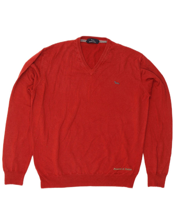 Maglione da uomo con scollo a V Harmont & Blaine grande lana rossa