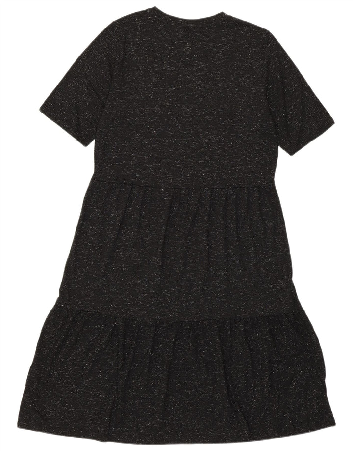 MARKS & SPENCER Womens A-Line Dress UK 14 Medium Black Polyester