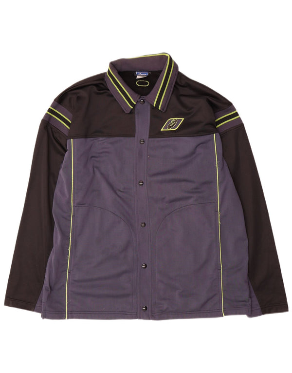 Giacca sportiva da uomo con grafica Asics, giacca grande, colore grigio