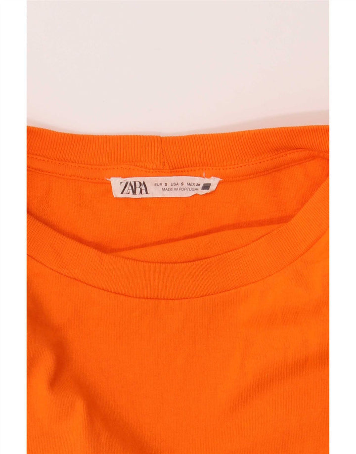 Canotta oversize da donna Zara UK 10 piccola arancione