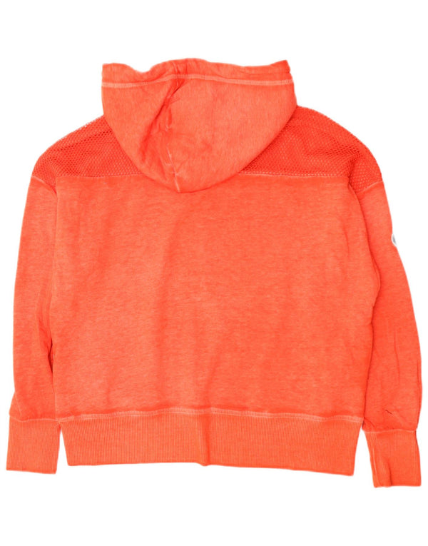 Felpa con cappuccio oversize con grafica da donna Superdry UK 14 Cotone arancione medio