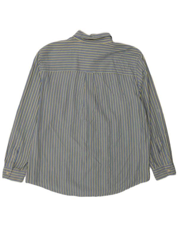Camicia da uomo Chaps XL in cotone a righe blu classica