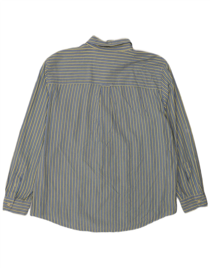 Camicia da uomo Chaps XL in cotone a righe blu classica