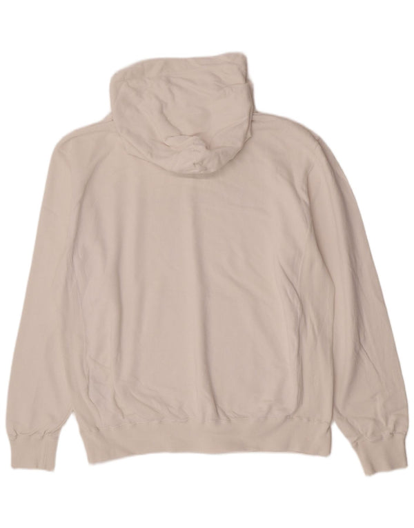Felpa con cappuccio grafica da uomo Champion 2XL cotone bianco