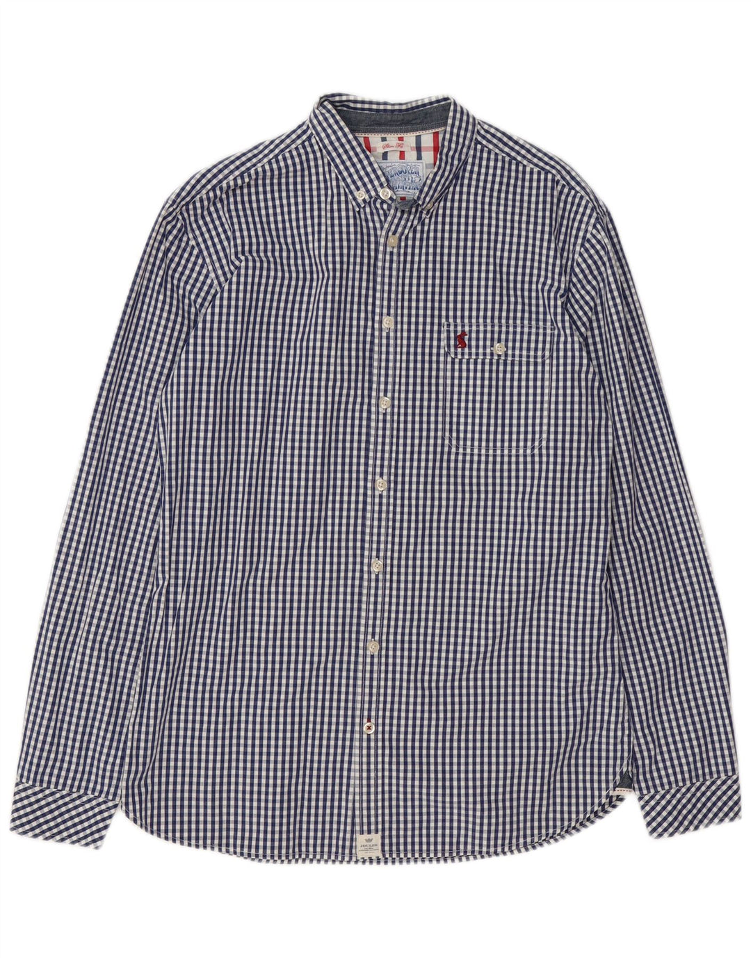 Camicia Joules da uomo slim fit in cotone a quadretti blu navy medio
