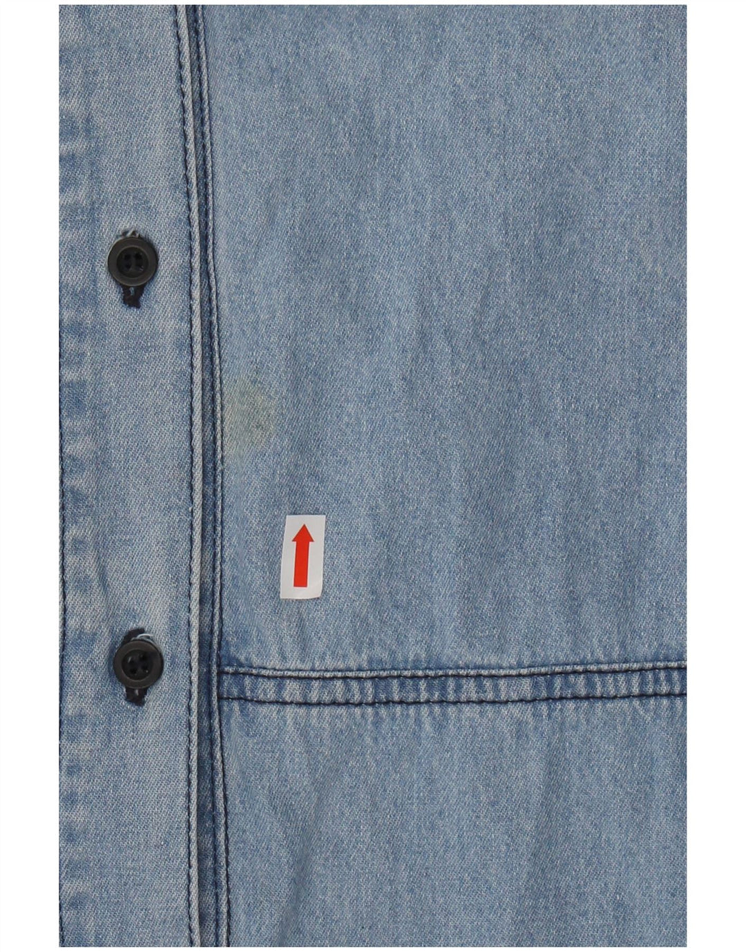 CARRERA Camicia in denim da uomo a manica corta taglia 43/44 XL Cotone blu