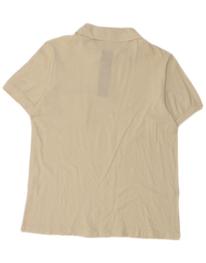 Polo da uomo LACOSTE taglia 4 cotone bianco sporco medio