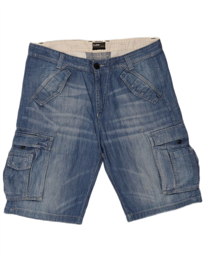 Pantaloncini cargo da uomo Lee Bermuda W34 grande cotone blu