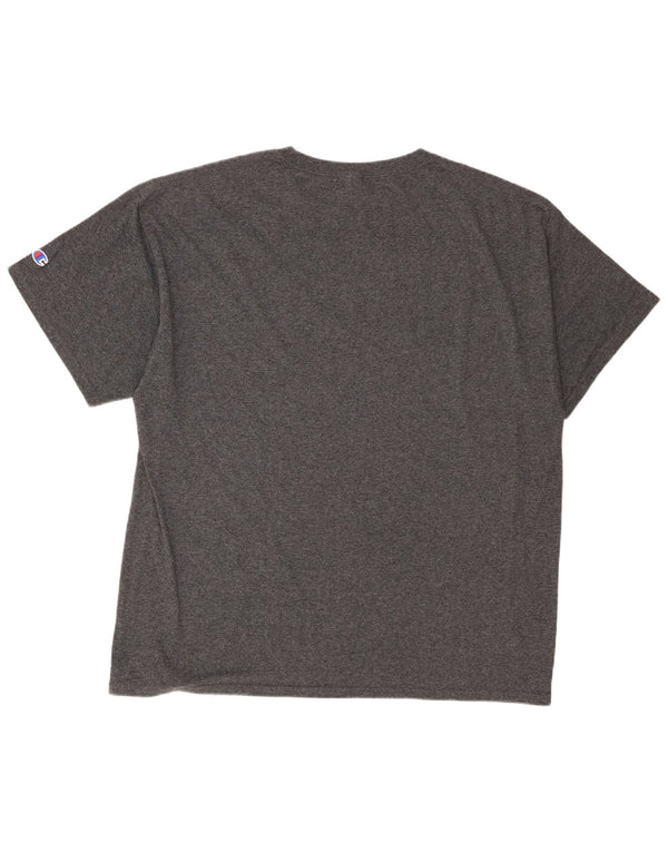 T-shirt grafica Champion da uomo Brooklyn Top XL in cotone grigio