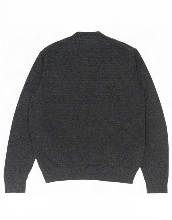 Maglione da uomo con scollo a V Marks & Spencer 2XL cotone screziato grigio
