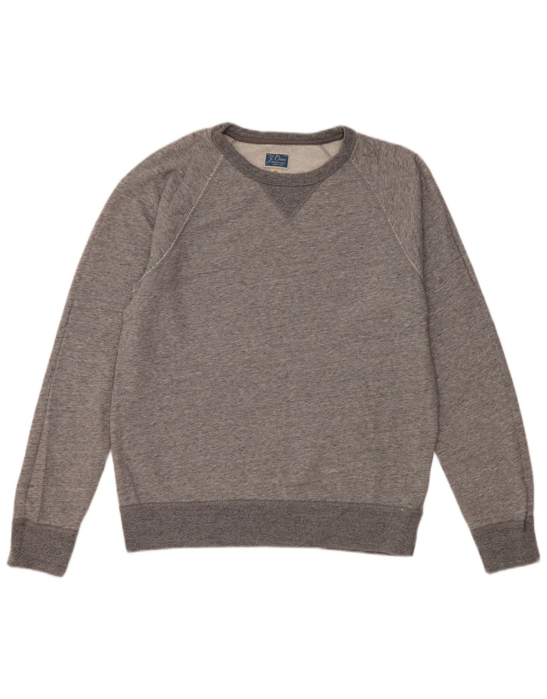 J. CREW Felpa oversize da donna Maglione UK 10 Piccolo cotone grigio