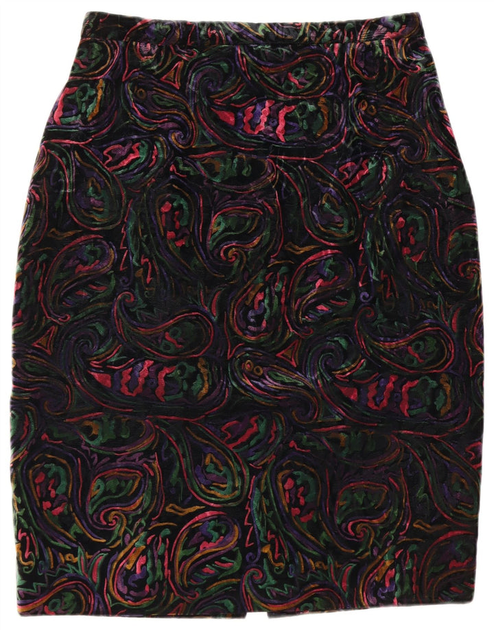 Set gonna da donna a 1 bottone 2 pezzi VINTAGE UK 12 medio W32 multicolore