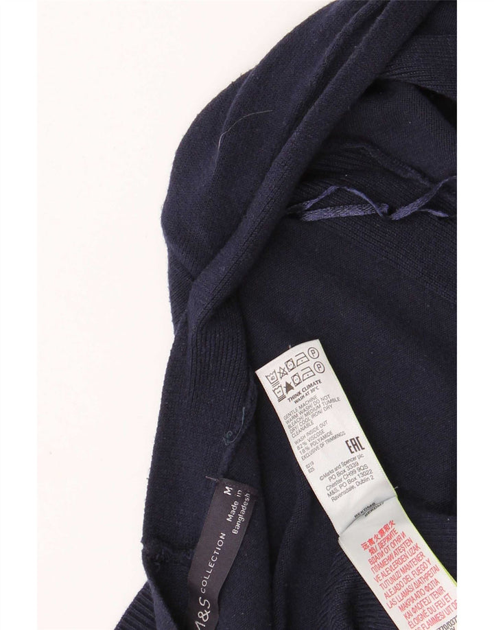 Maglione cardigan lungo da donna Marks & Spencer blu navy medio