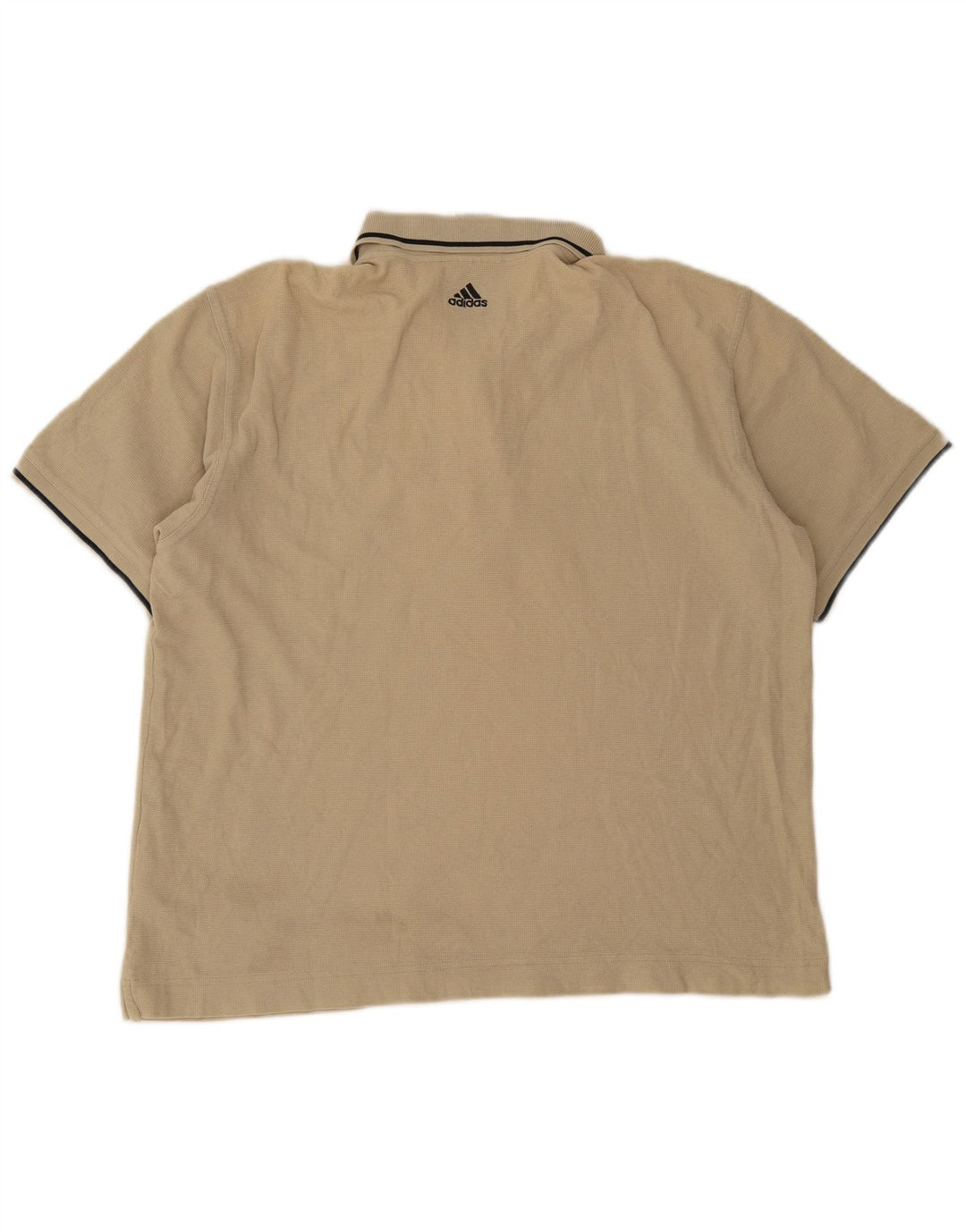 Polo Adidas da uomo in cotone a righe larghe beige