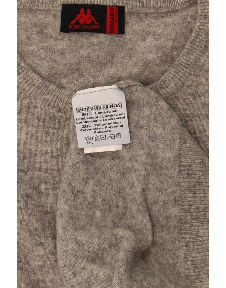 Maglione maglione girocollo da uomo Kappa 3XL grigio lana d'agnello