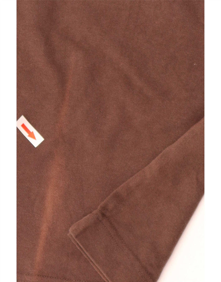 Polo Kappa Uomo Large Marrone In Cotone