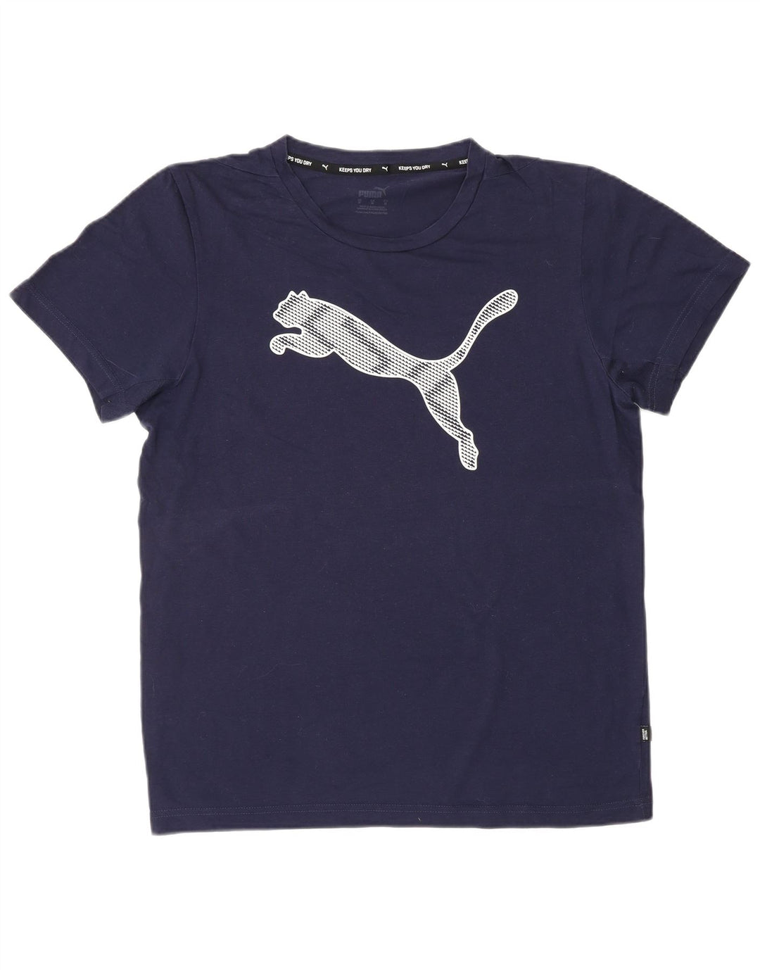 T-shirt grafica da uomo PUMA Top medio blu navy