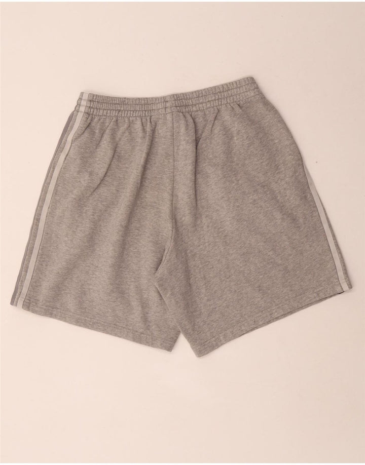 Pantaloncini sportivi da uomo Adidas in cotone chiazzato grigio medio