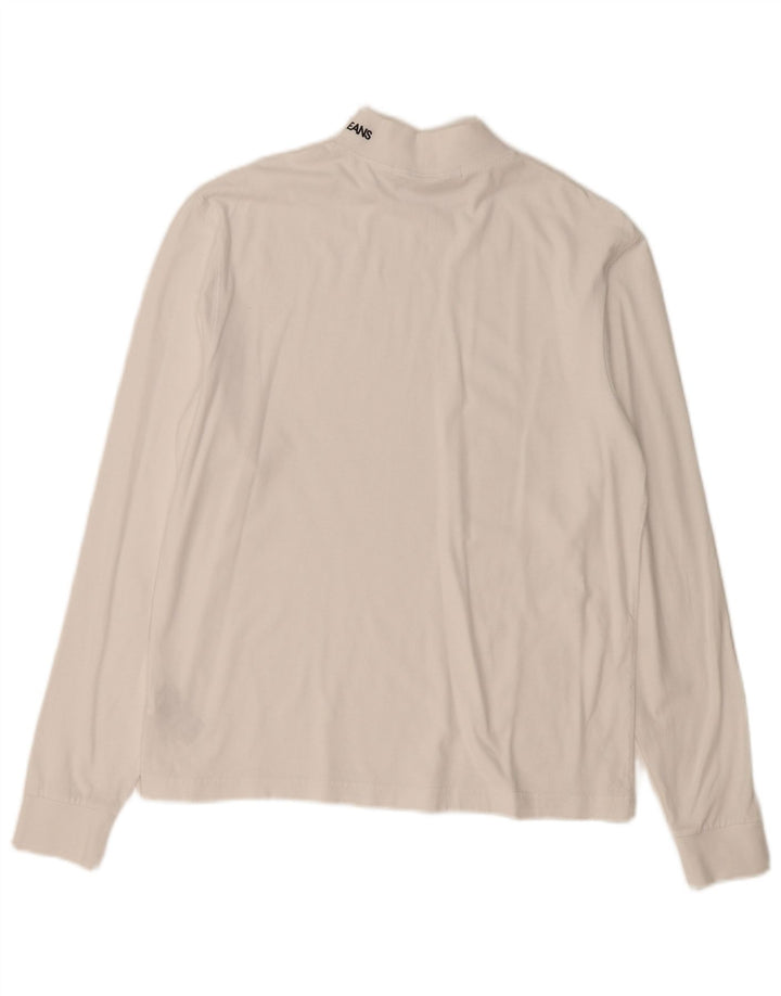 CALVIN KLEIN JEANS Top da uomo manica lunga piccolo cotone bianco