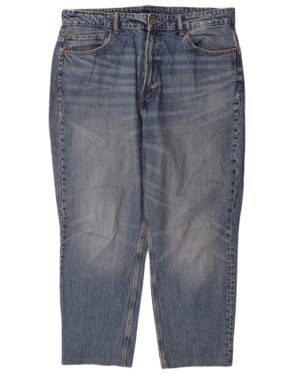 Jeans affusolati a vita alta da donna Zara EU 46 XL W36 L28 cotone blu