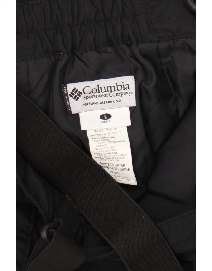 Pantaloni da sci Columbia da uomo, salopette, grandi, in nylon nero