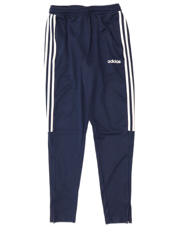 Pantaloni da tuta da uomo Adidas Small in poliestere blu navy